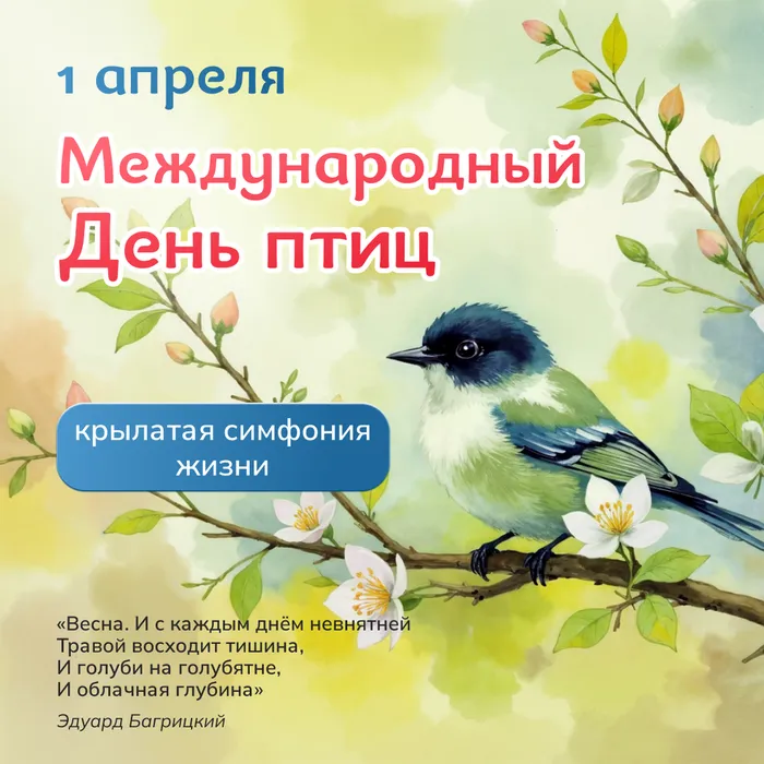 1 апреля – Международный день птиц