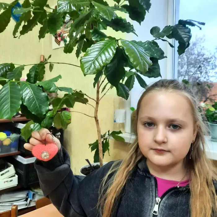 Вязаное сердце из т/о «Веретено»