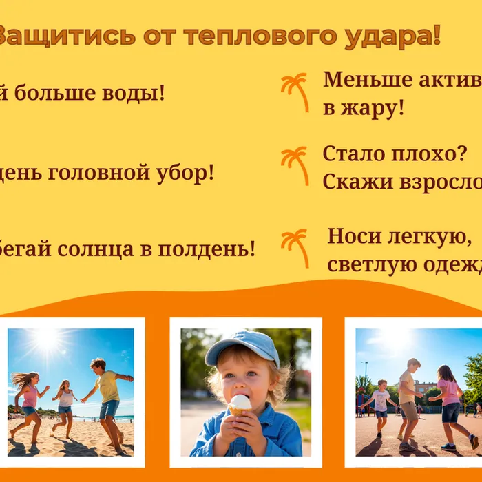 Правила безопасности в жару и на воде