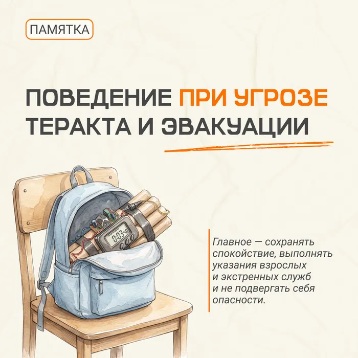 Памятка: поведение при угрозе теракта и эвакуации